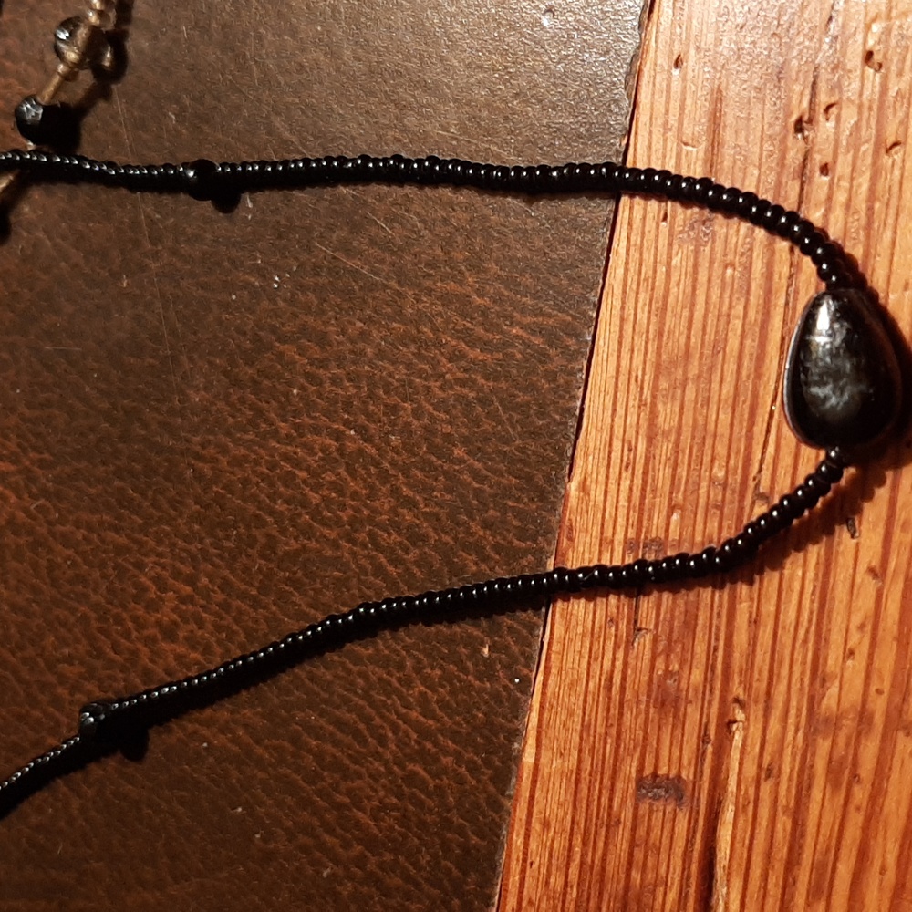 3 Piece Beaded Black 4 Strand Necklace with Matching Drop Pierced Earrin… - Picture 8 of 11